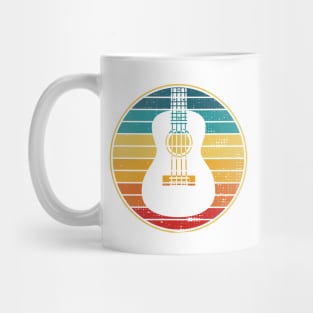 Retro Vintage Circle Sunset Ukulele Mug